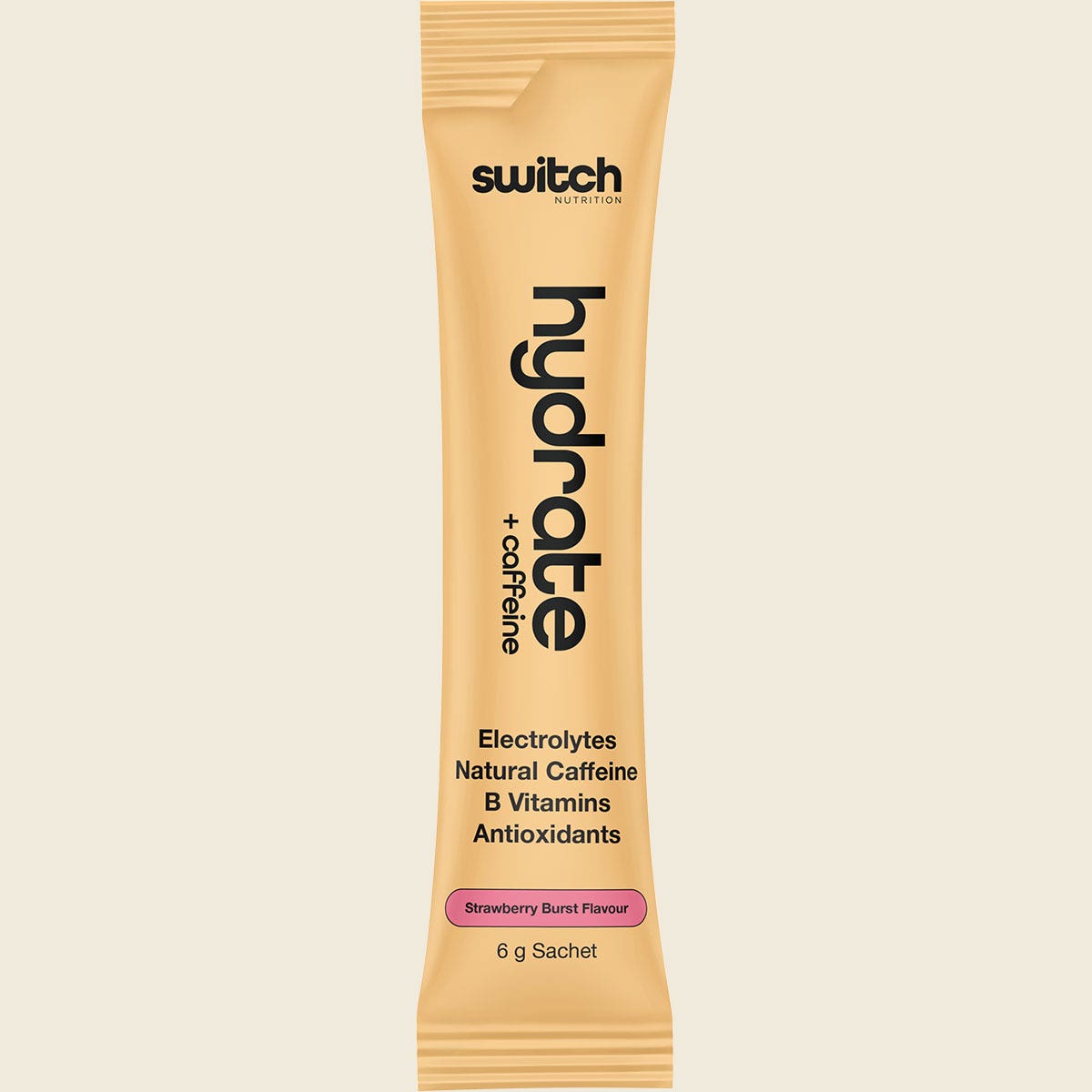 Switch Nutrition Hydrate + Caffeine Sachets Strawberry Burst 20x6g