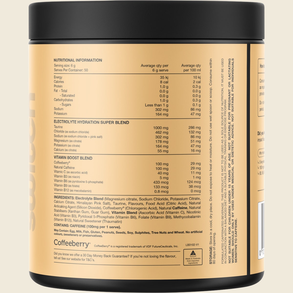 Switch Nutrition Hydrate + Caffeine Mango Passionfruit 300g