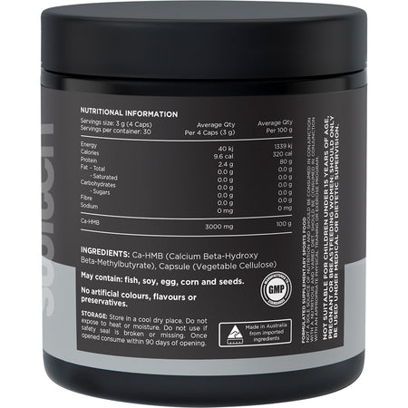 SWITCH NUTRITION HMB Ca-Beta-Hydroxy Beta-Methylbutryate 120 Caps