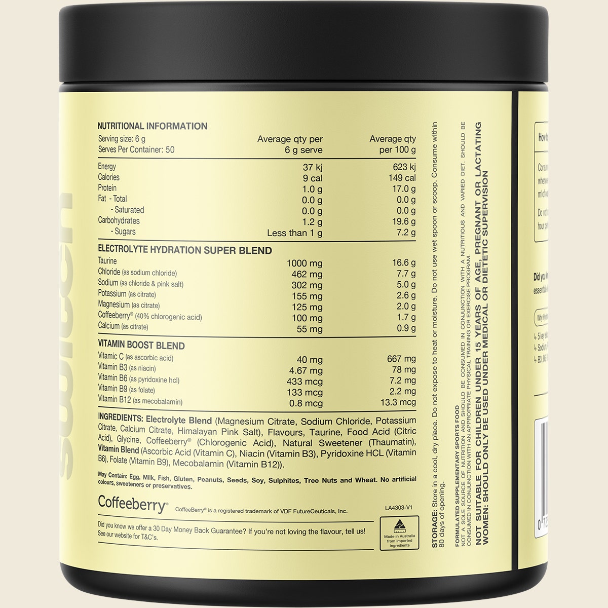 Switch Nutrition Hydrate Everyday Sugar Free Electrolytes Kiwi Watermelon 300g