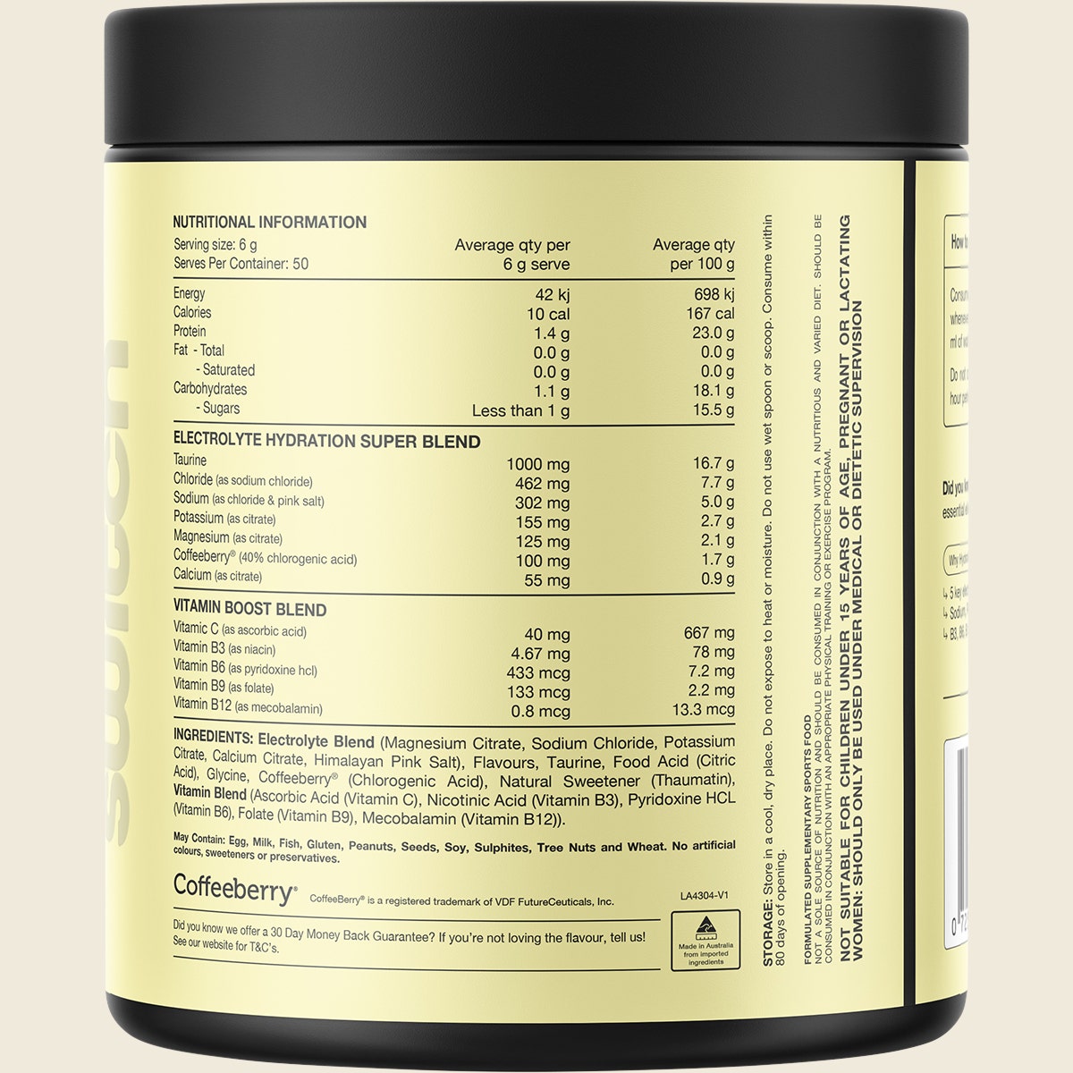 Switch Nutrition Hydrate Everyday Sugar Free Electrolytes Mango Passionfruit 300g