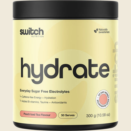 Switch Nutrition Hydrate Everyday Sugar Free Electrolytes Peach Iced Tea 300g
