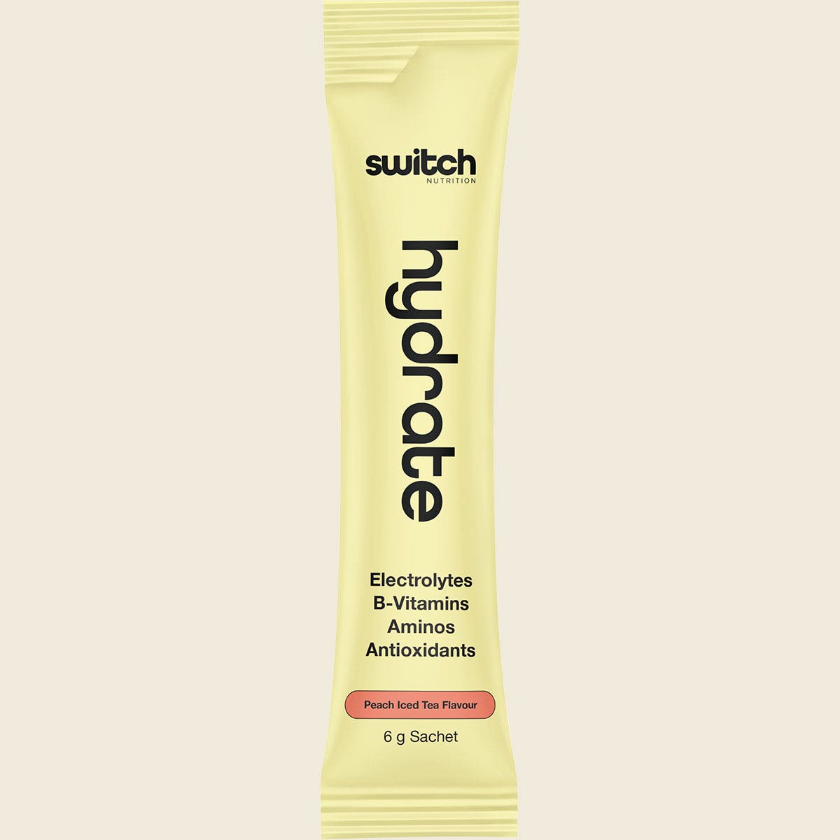 Switch Nutrition Hydrate Everyday Sugar Free Electrolyte Schts Peach Iced Tea 20x6g