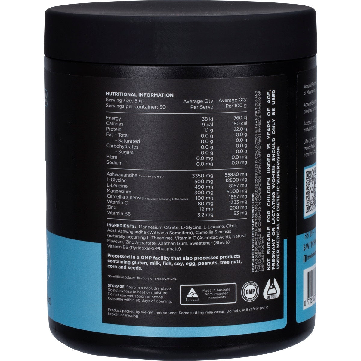 Switch Nutrition Adrenal Magnesium Support Formula Mango Nectar 150g