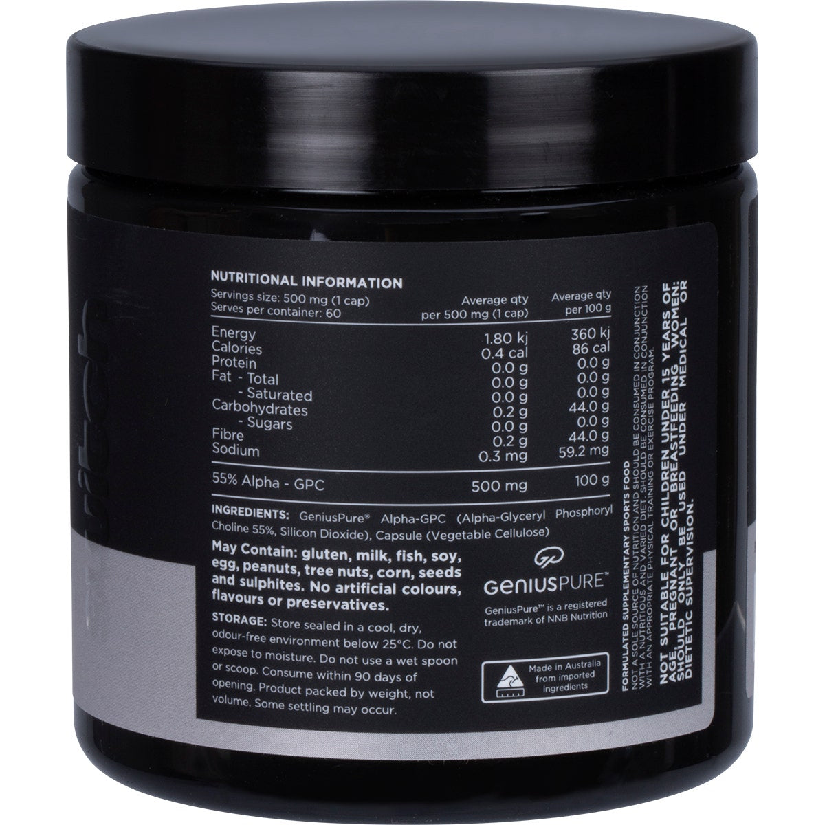 Switch Nutrition Alpha Gpc L-alpha Glycerylphosphorylcholine 60 Caps