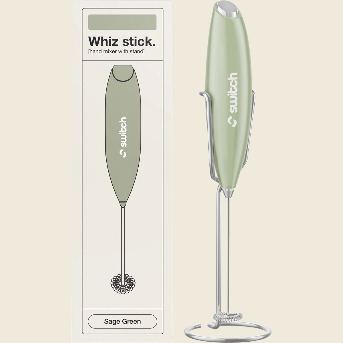 Switch Nutrition Whiz Stick Electric Mixer Sage Green