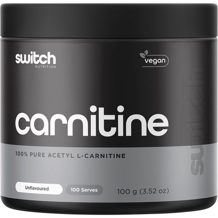 Switch Nutrition Carnitine 100% Pure Acetyl L-carnitine Unflavoured 100g
