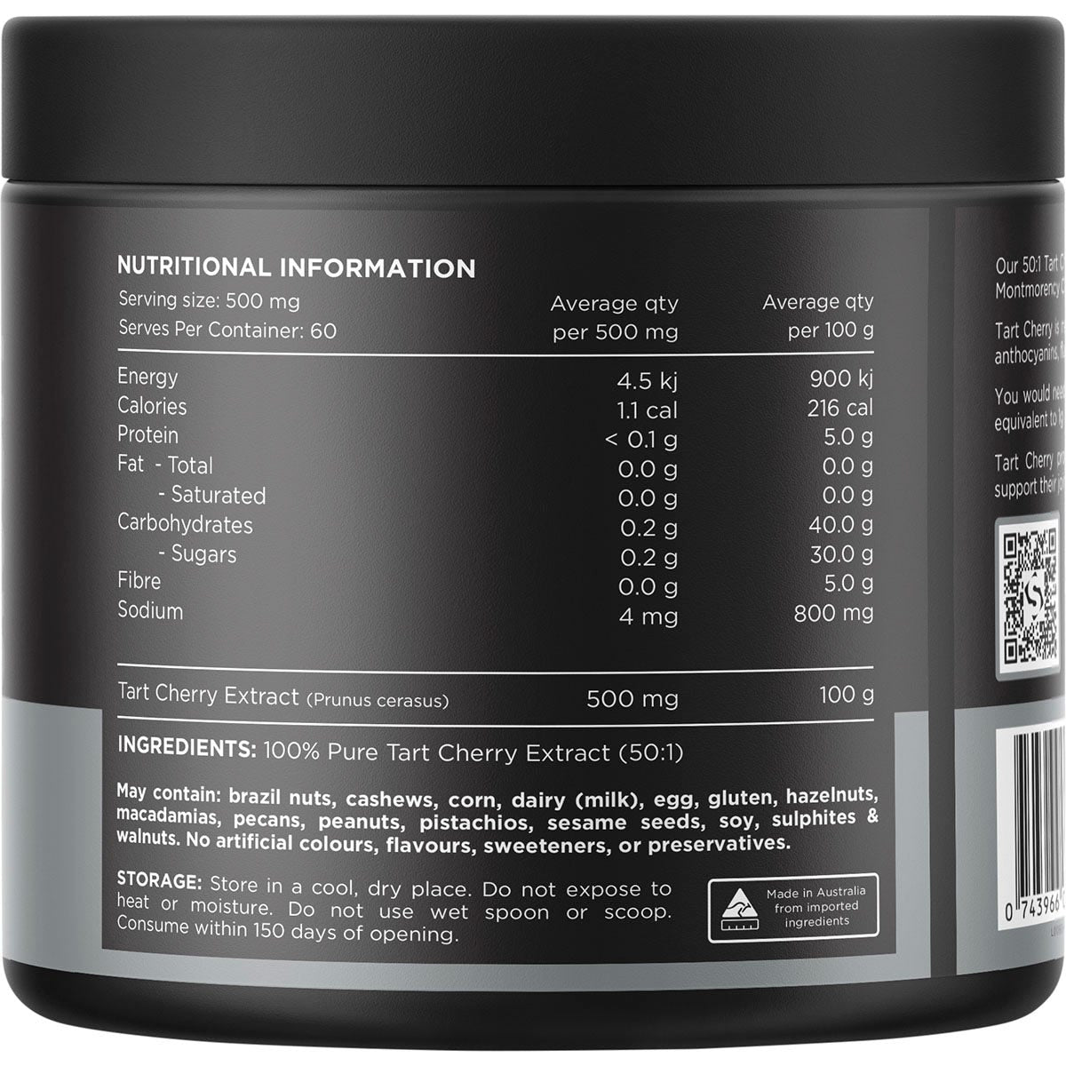 Switch Nutrition Tart Cherry Extract 50:1 Unflavoured 30g