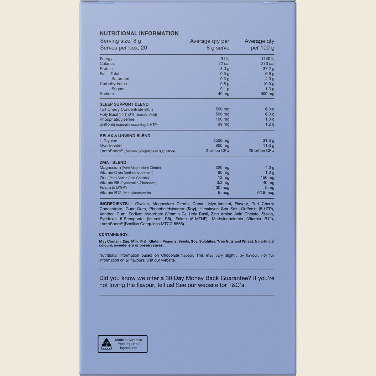 Switch Nutrition Sleep Magnesium Sachets Assorted Flavours 20x8g