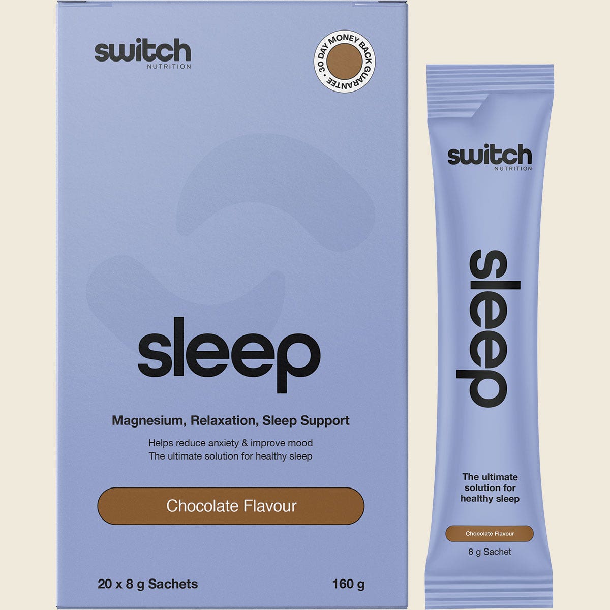 Switch Nutrition Sleep Magnesium Sachets Chocolate 20x8g