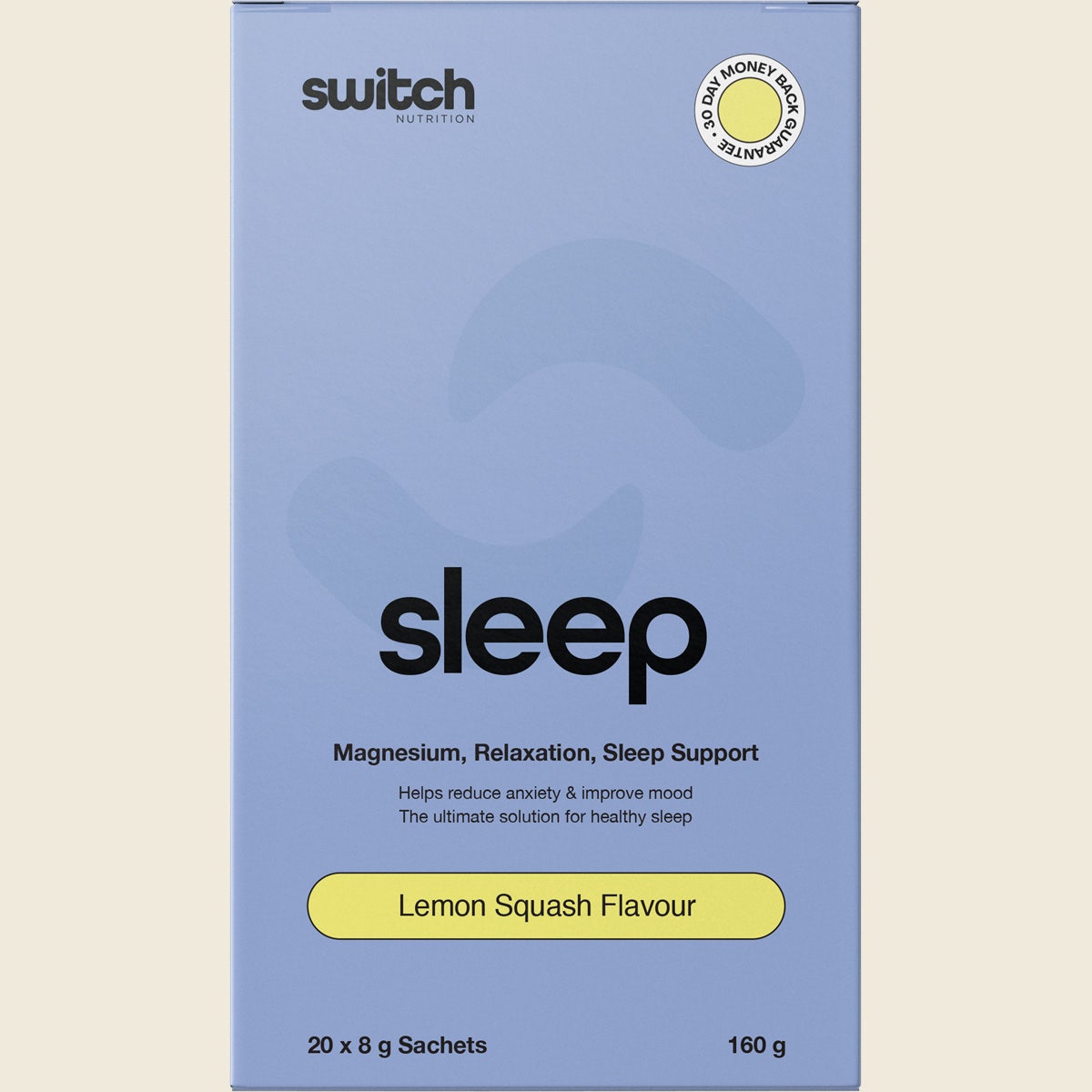 Switch Nutrition Sleep Magnesium Sachets Lemon Squash 20x8g