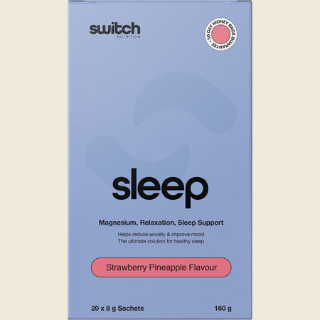 Switch Nutrition Sleep Magnesium Sachets Strawberry Pineapple 20x8g