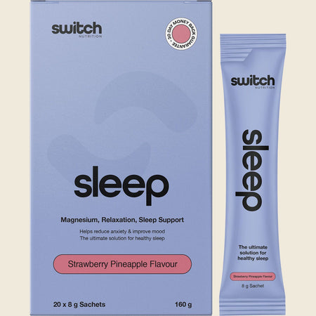Switch Nutrition Sleep Magnesium Sachets Strawberry Pineapple 20x8g