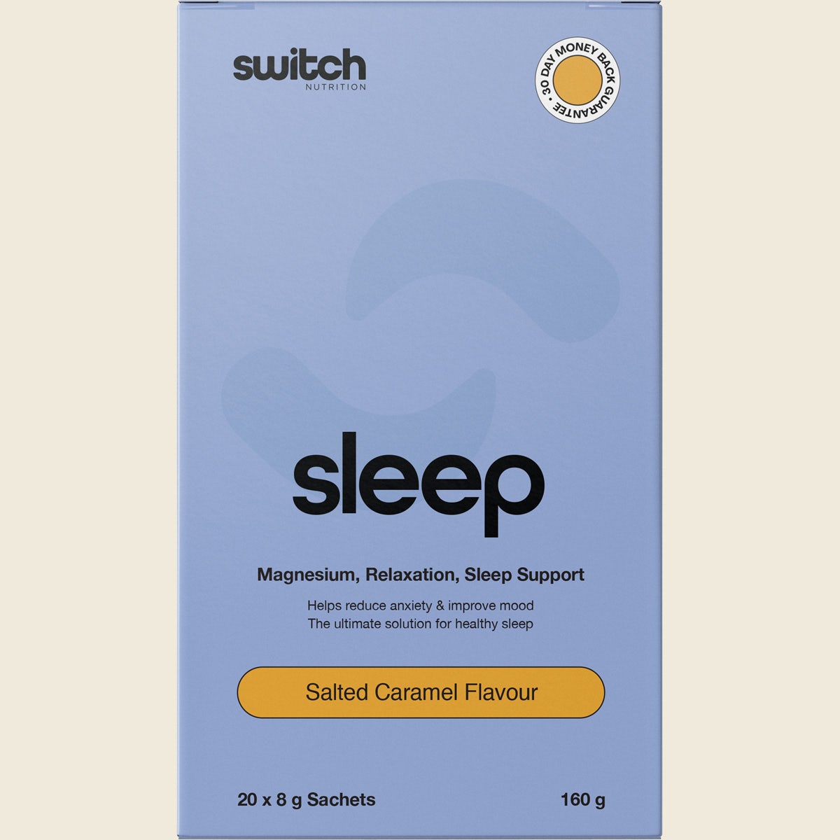 Switch Nutrition Sleep Magnesium Sachets Salted Caramel 20x8g