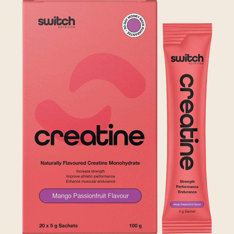 Switch Nutrition Creatine Monohydrate Sachets Mango Passionfruit 20x5g