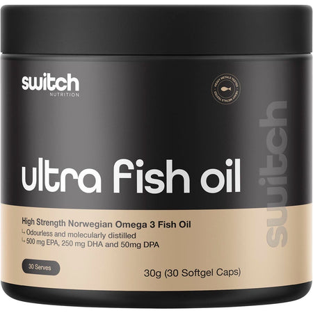 Switch Nutrition Ultra Fish Oil High Strength Norwegian Omega 3 30 Caps