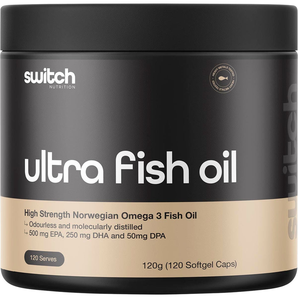 Switch Nutrition Ultra Fish Oil High Strength Norwegian Omega 3 120 Caps