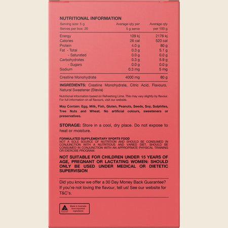 Switch Nutrition Creatine Monohydrate Sachets Assorted Flavours 20x5g