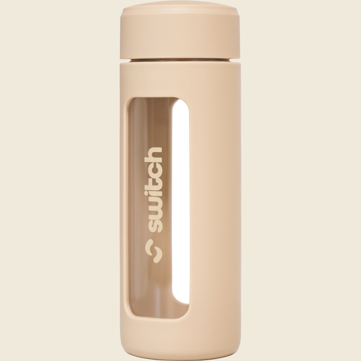 Switch Nutrition Glass Water Bottle with Tea Strainer 460ml