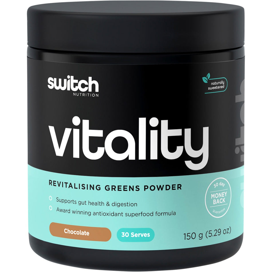 SWITCH NUTRITION Vitality Revitalising Greens Powder Chocolate 150g