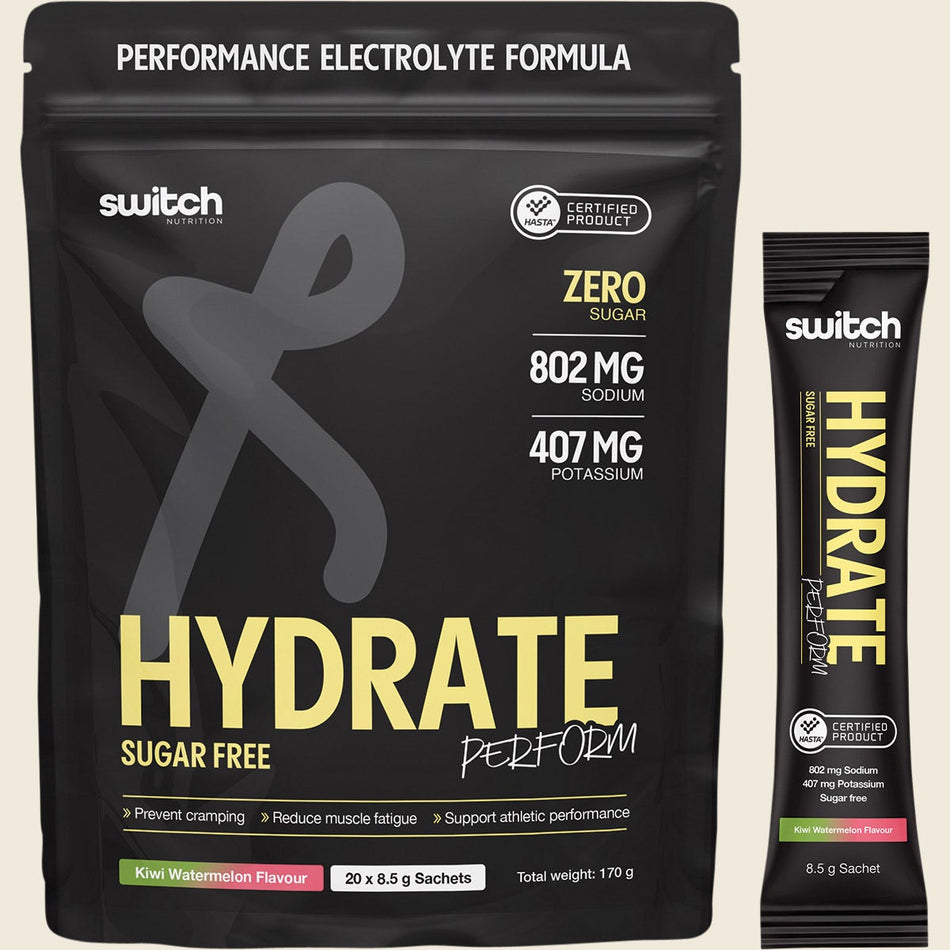 Switch Nutrition Hydrate Perform Sugar Free Kiwi Watermelon 20x8.5g