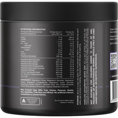 Switch Nutrition Multi-Mag Perform 120 Caps