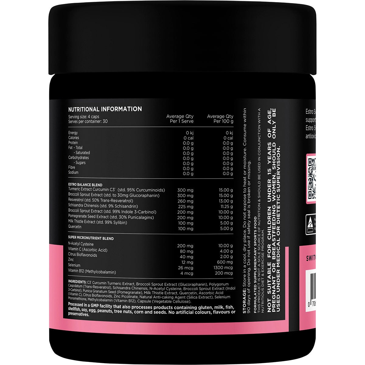 SWITCH NUTRITION Estro Balance Formula 120 Caps