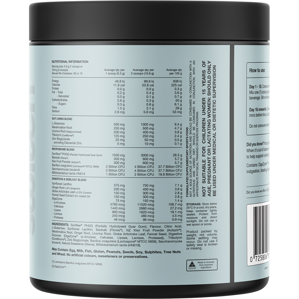 Switch Nutrition Gut Restore Mango Pineapple Powder 159g