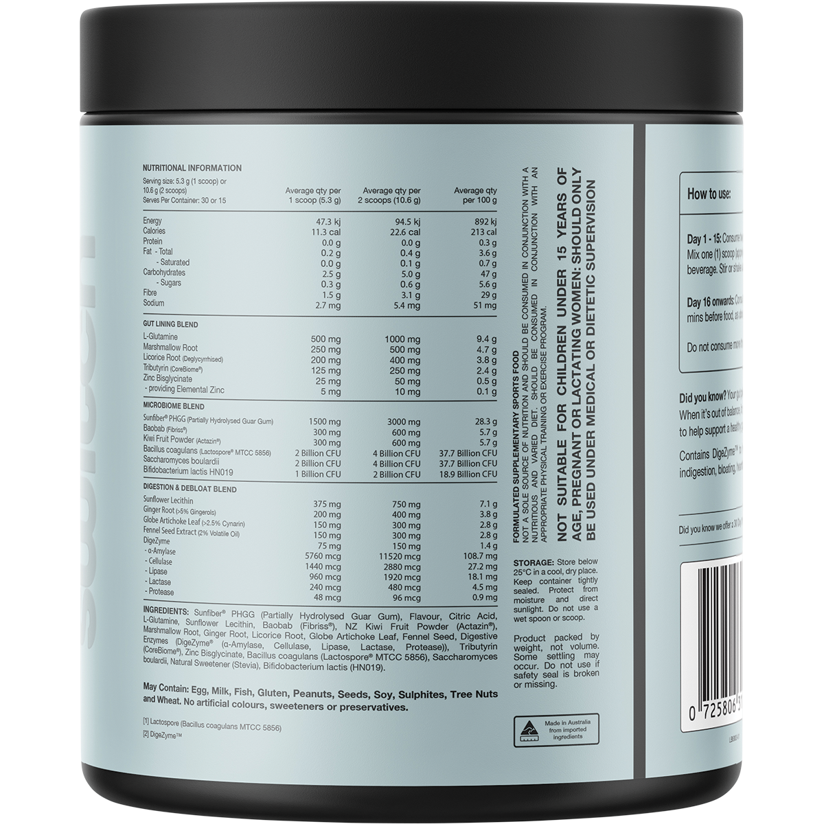 Switch Nutrition Gut Restore Natural Powder 159g