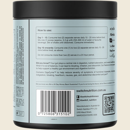 Switch Nutrition Gut Restore Natural 159g