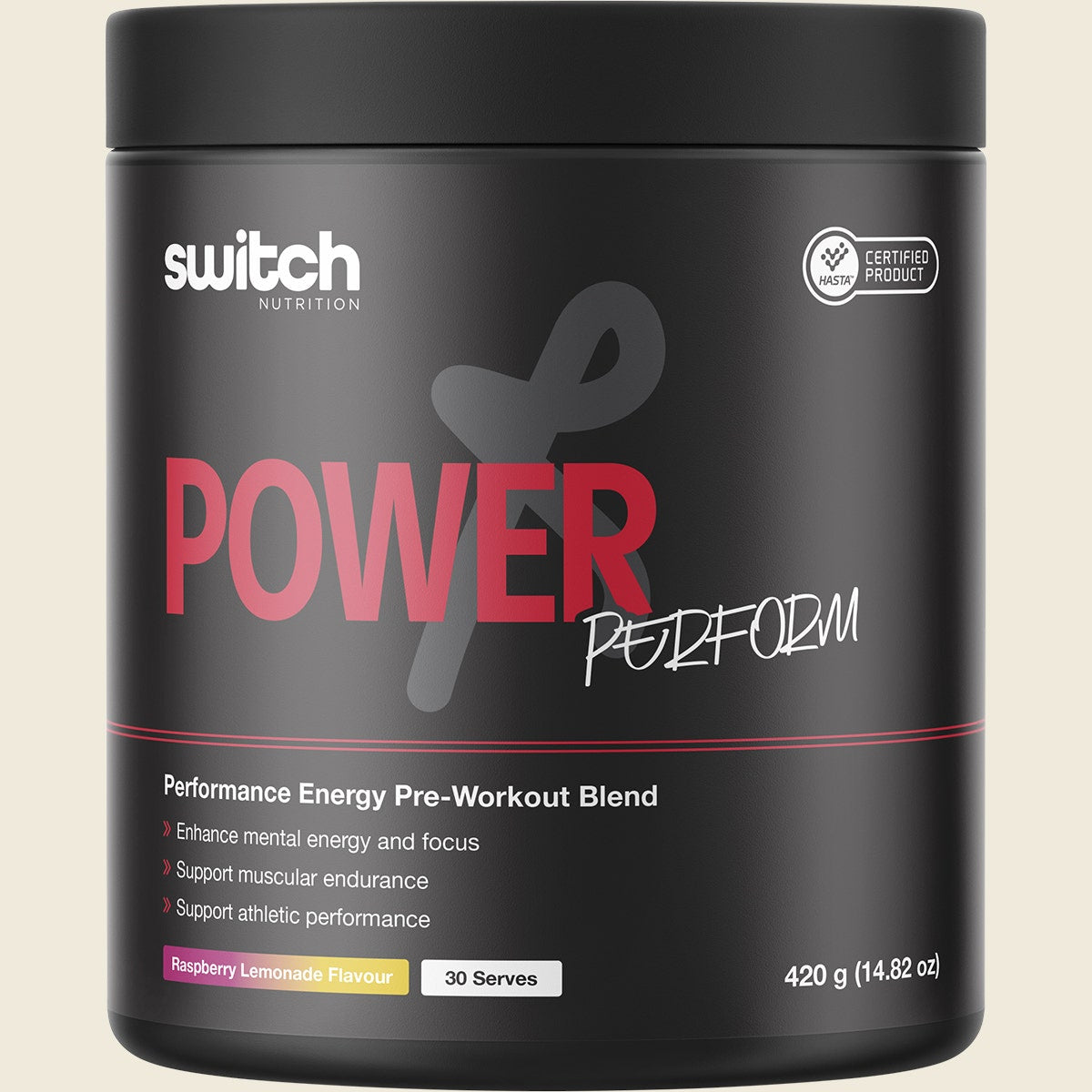 Switch Nutrition Power Perform Pre-Workout Blend Raspberry Lemonade 420g