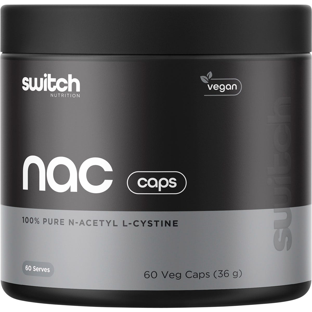Switch Nutrition NAC 100% N-Acetyl L-Cysteine 60 Caps