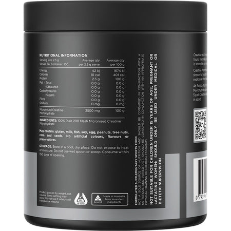 Switch Nutrition Creatine 100% Pure Micronized Monohydrate Unflavoured 250g