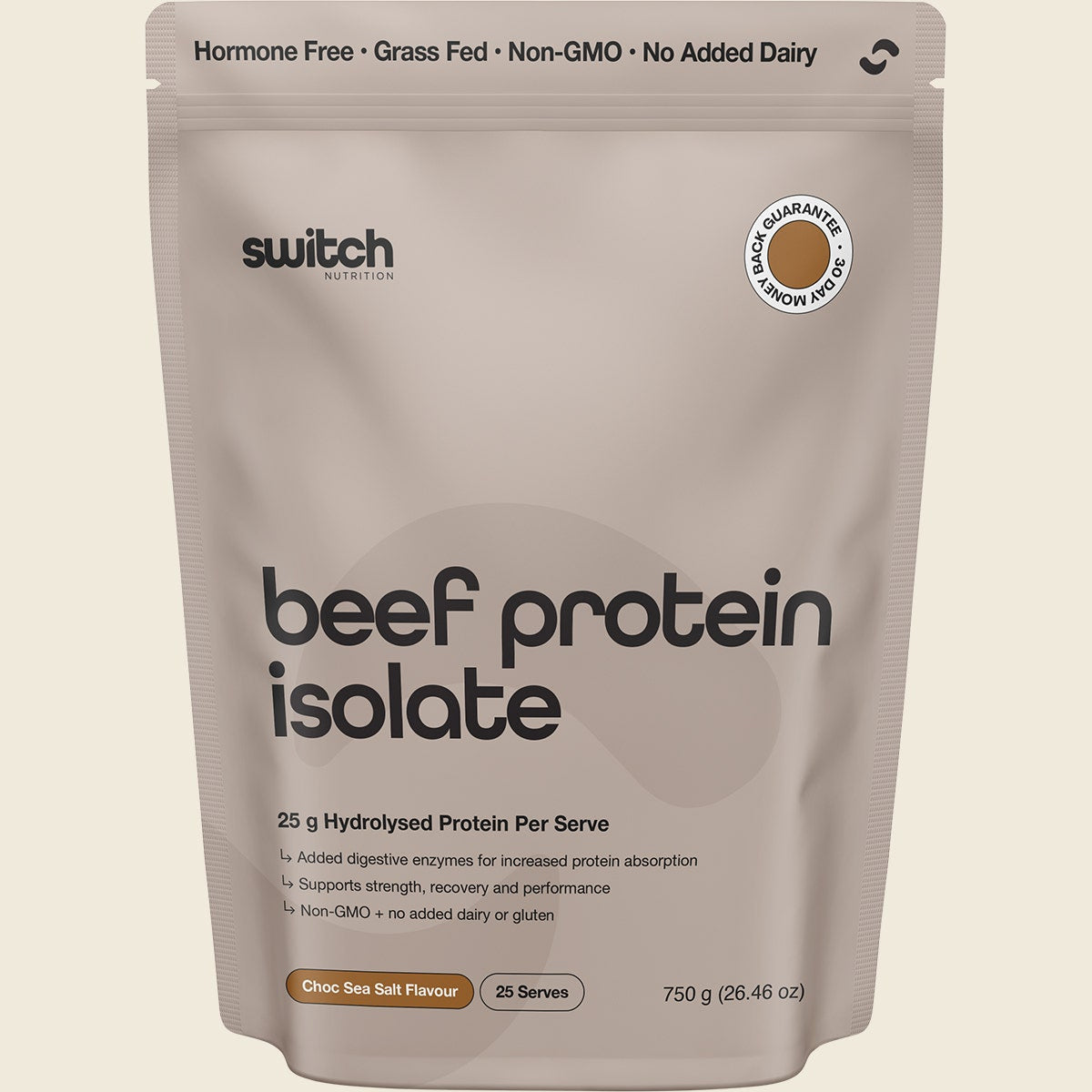 Switch Nutrition Beef Protein Isolate Chocolate Sea Salt 750g