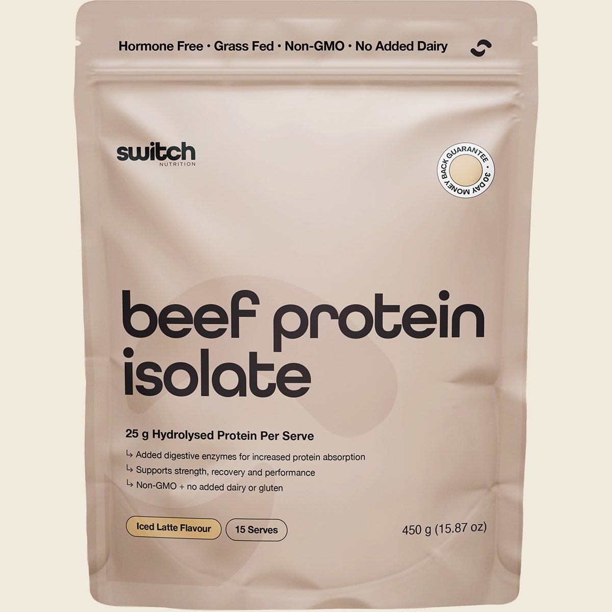 Switch Nutrition Beef Protein Isolate Iced Latte 450g