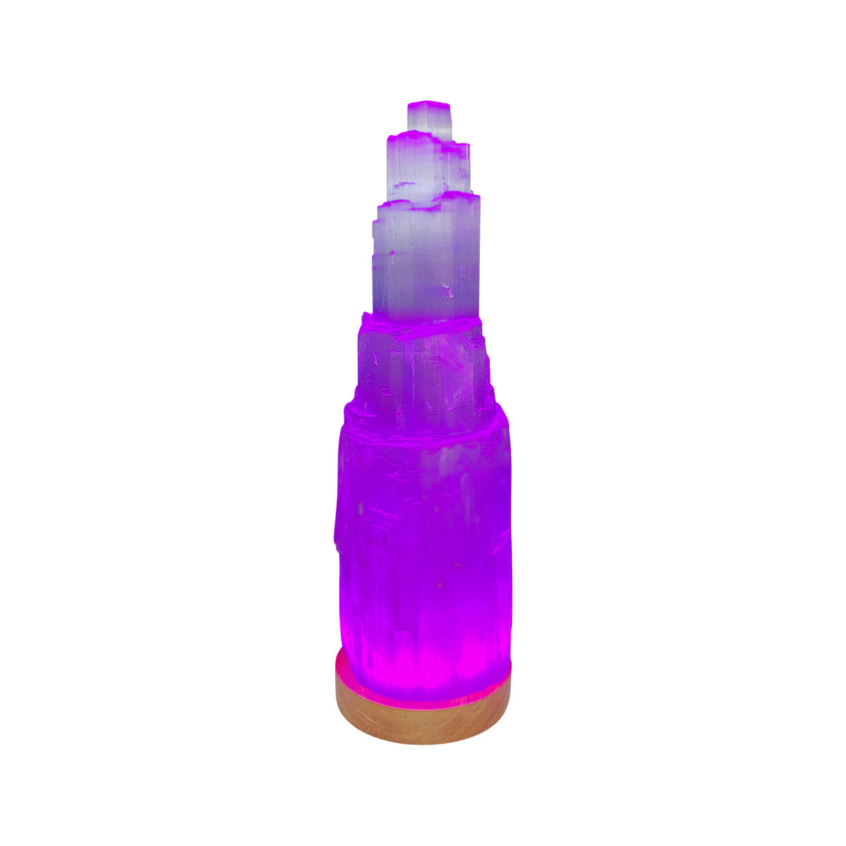 SaltCo Selenite Lamp Colour-Changing LED Small 15-20cm