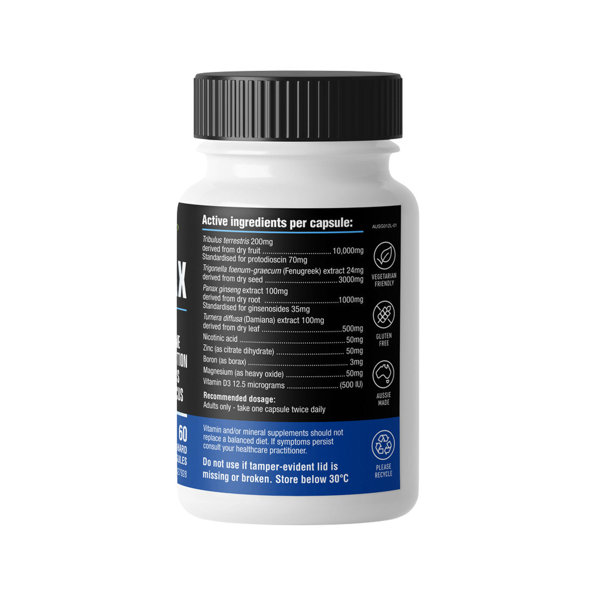 Seipel Group Virility Max Men's Formula with Herbal Adaptogens 60c