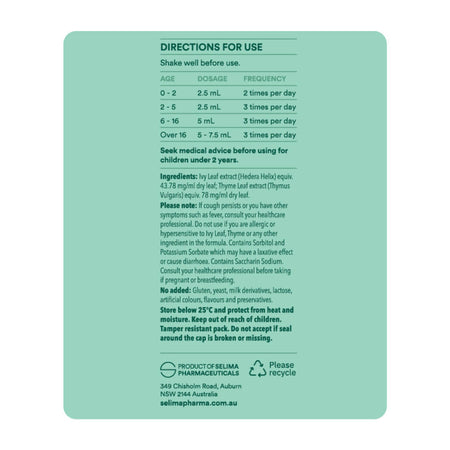 Ultra Nature Selituss Cough syrup 100mL