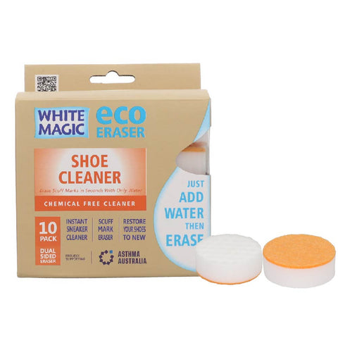 White Magic Eco Eraser Shoe Cleaner 10Pk(Pack of 6)