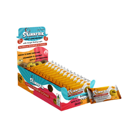 Skinnybik Biscuits Date & Butterscotch (2 x 15g) x 18 Display