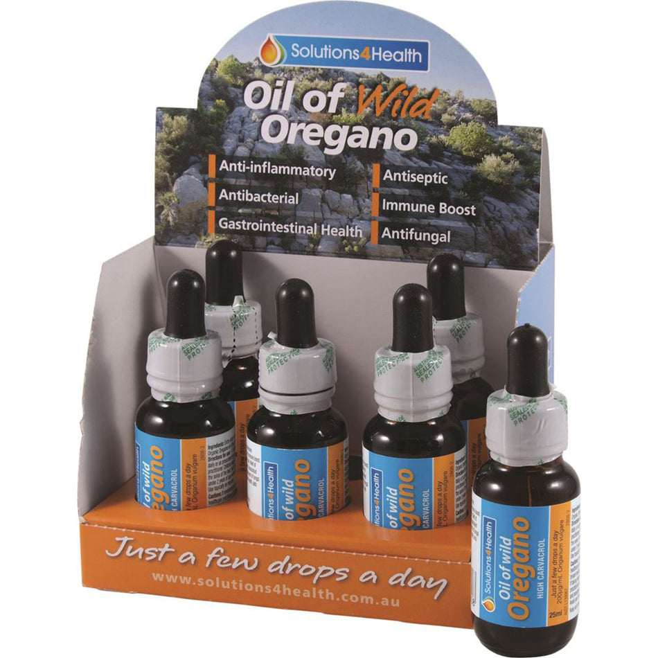 Solutions 4 Health Organic Oil of Wild Oregano 25ml(Pack of 6)
