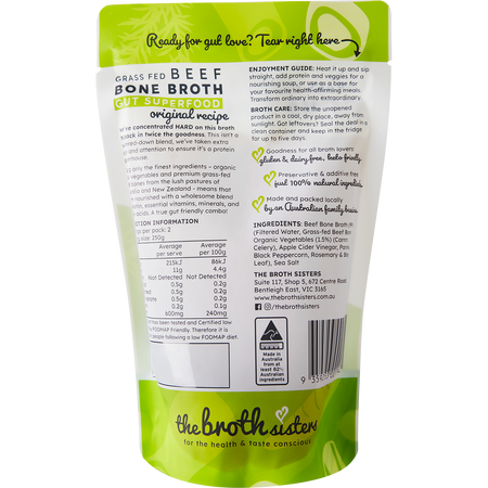 The Broth Sisters Beef Bone Broth 500ml x 8 Pack