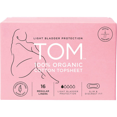 Tom Organic Liners Light Bladder Protection Regular 16pk