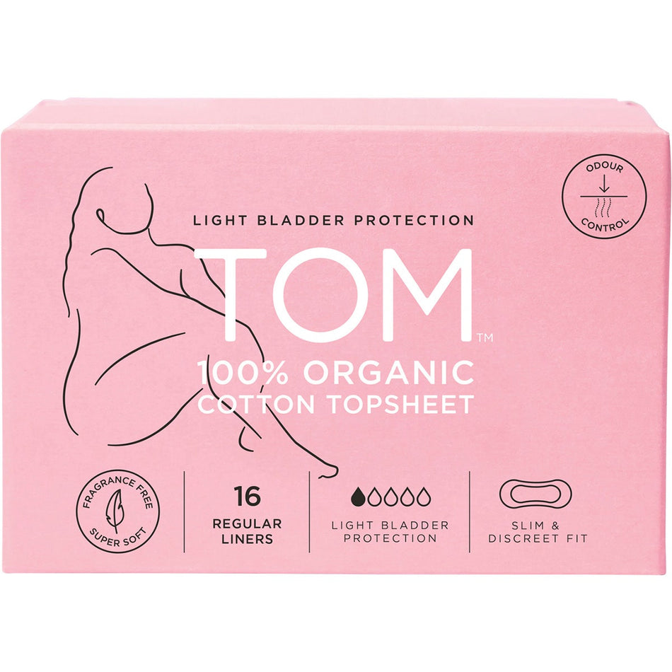 Tom Organic Liners Light Bladder Protection Regular 16pk