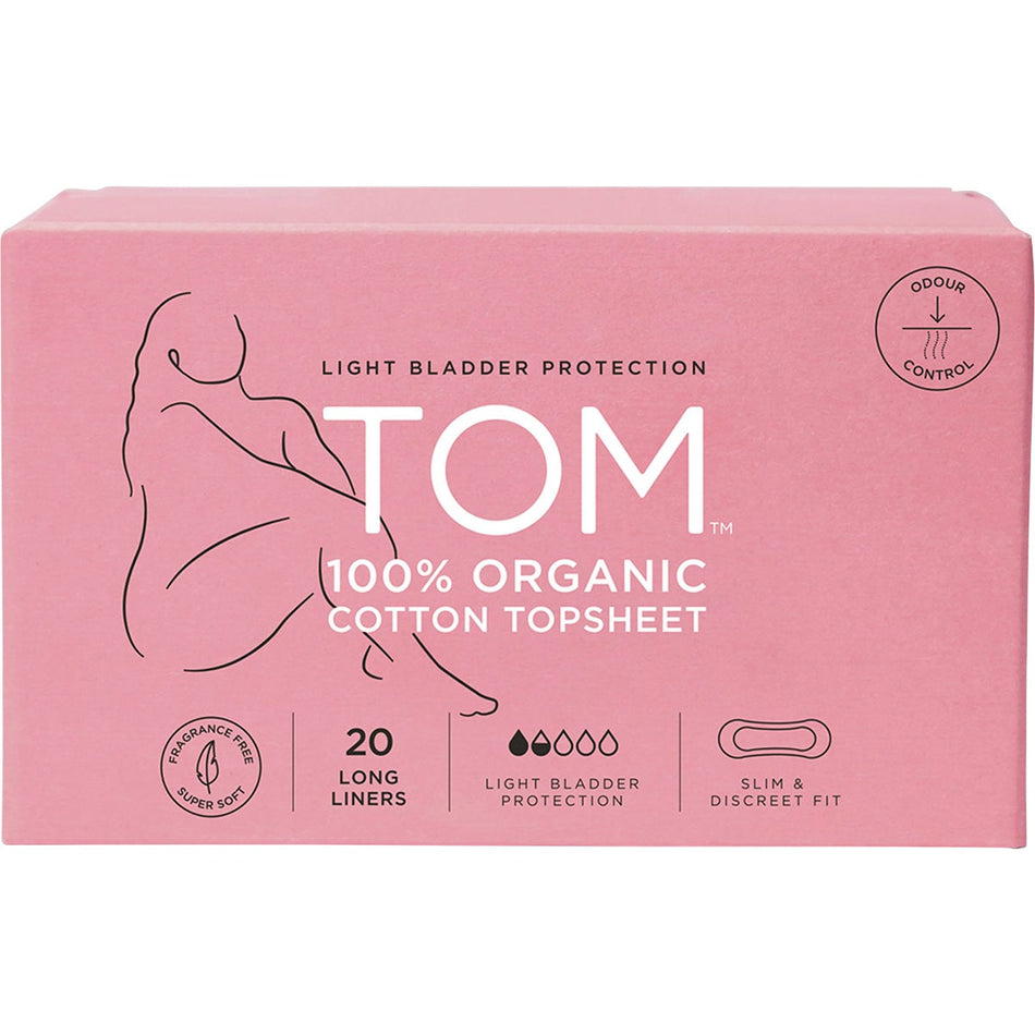 Tom Organic Liners Light Bladder Protection Long 20pk