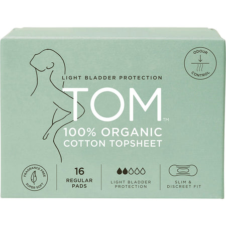 Tom Organic Pads Light Bladder Protection Regular 16pk