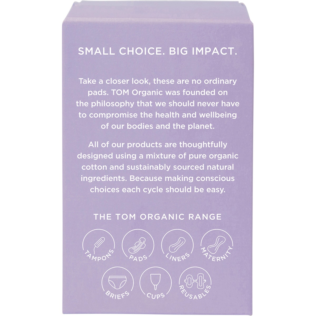 Tom Organic Pads Ultra Thin Overnight 8pk