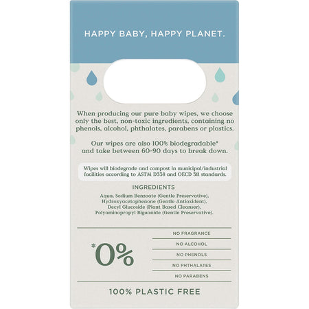 Tooshies Pure Water Baby Wipes Value Pack 4x70 Pack