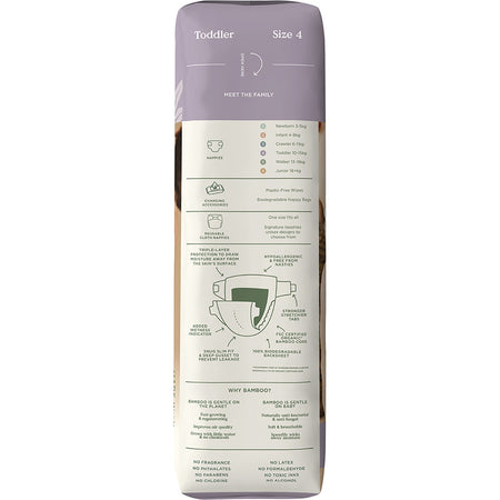 Tooshies Eco Nappies Size 4 Toddler 10-15kg 36pk