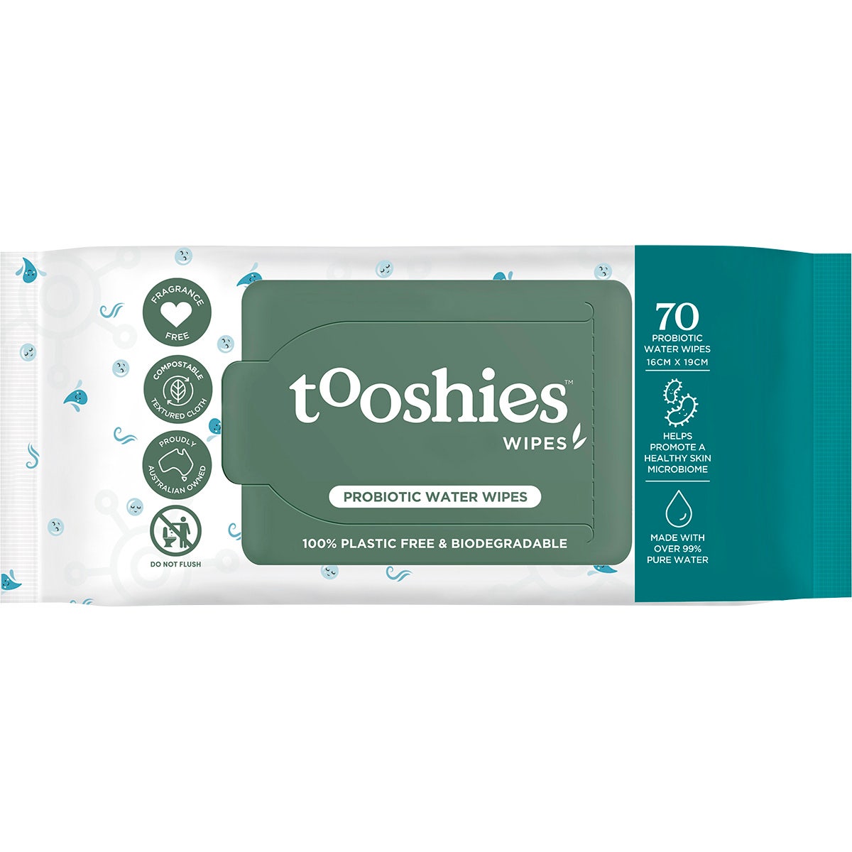 Tooshies Probiotic Water Wipes 70pk